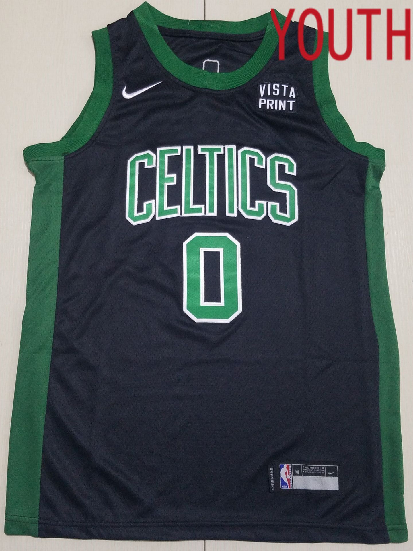 Youth Boston Celtics #0 Tatum Black Nike 2022 NBA Jersey